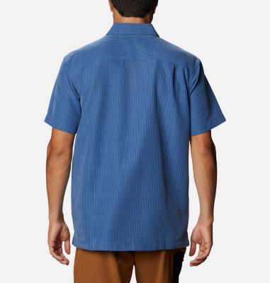 Men's Lakeside Trail&trade; II Short Sleeve Shirt Lakeside Trail&trade; Short Sleeve II | 348 | S, Bright Indigo Window Plaid, back