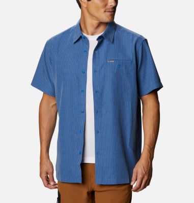 Men's Lakeside Trail&trade; II Short Sleeve Shirt Lakeside Trail&trade; Short Sleeve II | 348 | S, Bright Indigo Window Plaid, front