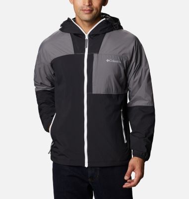 Men's Wallowa Park&trade; Windbreaker Wallowa Park&trade; Jacket | 011 | XXL, Black, City Grey, front