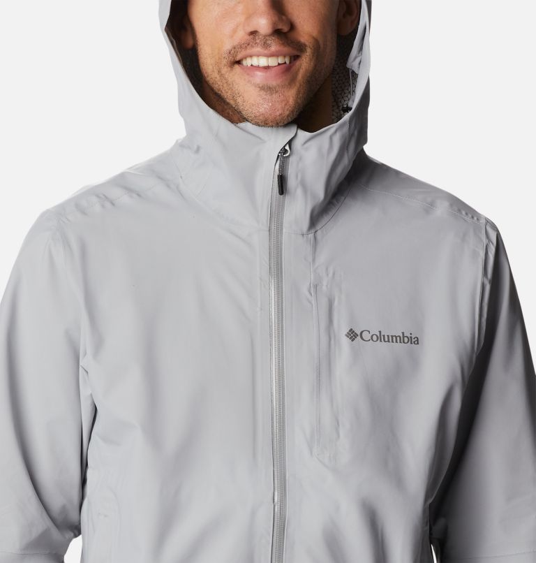 Men's Omni-Tech Ampli-Dry Rain Shell Jacket, Color: Columbia Grey, image 4