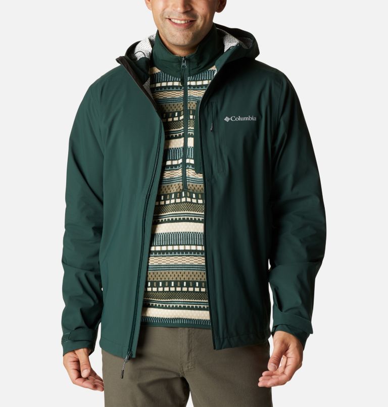 Thumbnail: Men's Omni-Tech Ampli-Dry Shell Jacket, Color: Spruce, image 9