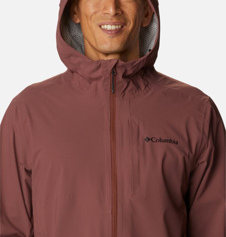 Thumbnail: Men's Omni-Tech Ampli-Dry Rain Shell Jacket, Color: Light Raisin, image 4