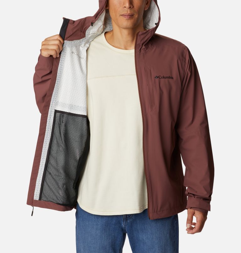 Men's Omni-Tech Ampli-Dry Rain Shell Jacket, Color: Light Raisin, image 5