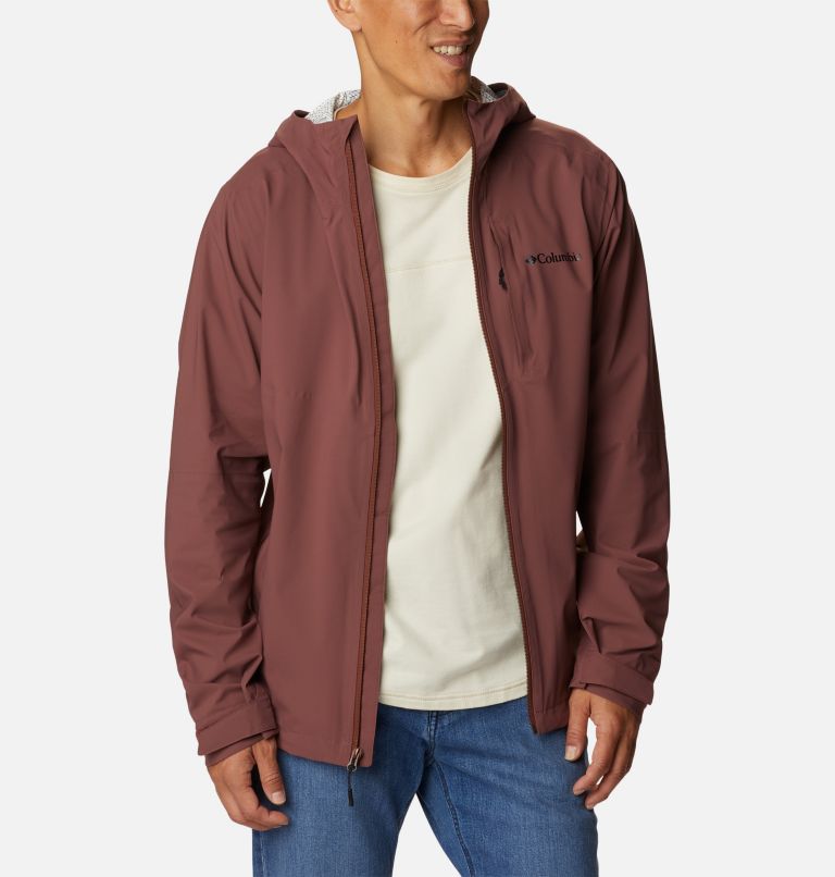 Thumbnail: Men's Omni-Tech Ampli-Dry Rain Shell Jacket, Color: Light Raisin, image 8