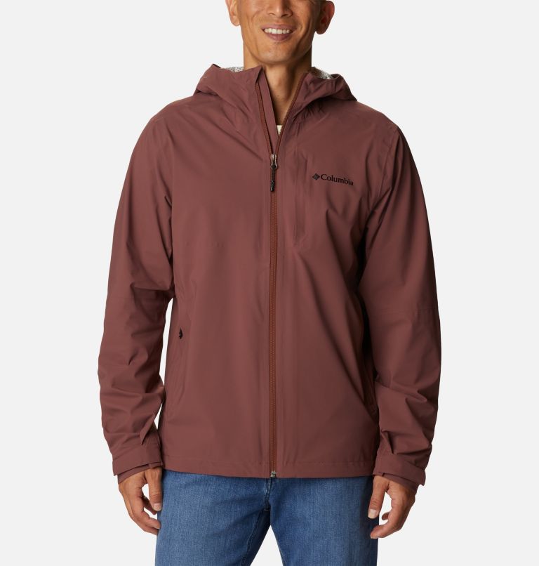 Men's Omni-Tech Ampli-Dry Rain Shell Jacket, Color: Light Raisin, image 1