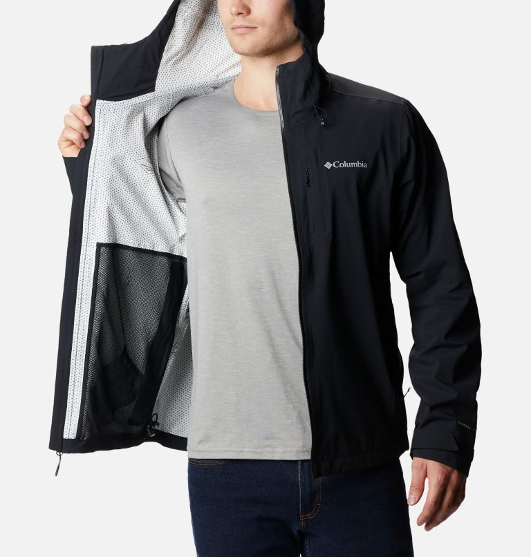 Men’s Ampli-Dry Waterproof Shell Walking Jacket, Color: Black, image 5