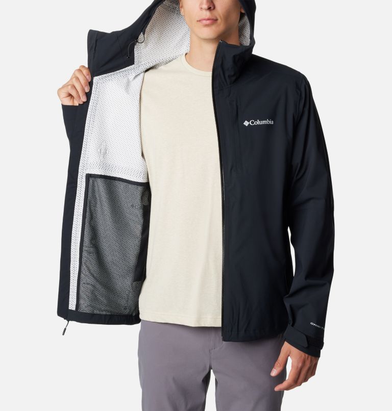 Men’s Ampli-Dry Waterproof Shell Walking Jacket, Color: Black, image 5