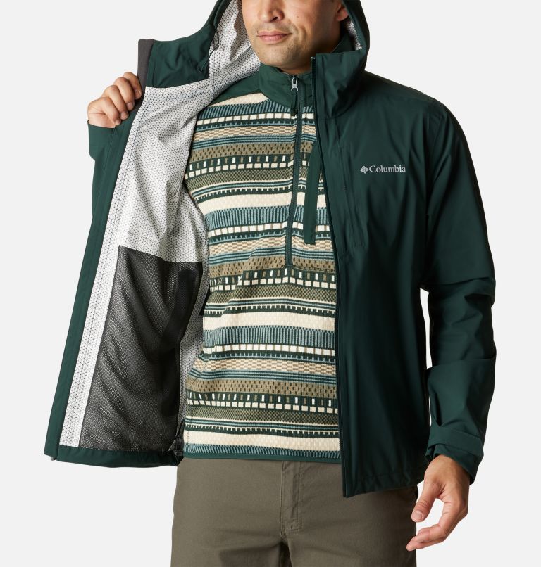 Thumbnail: Men’s Ampli-Dry Waterproof Shell Walking Jacket, Color: Spruce, image 5