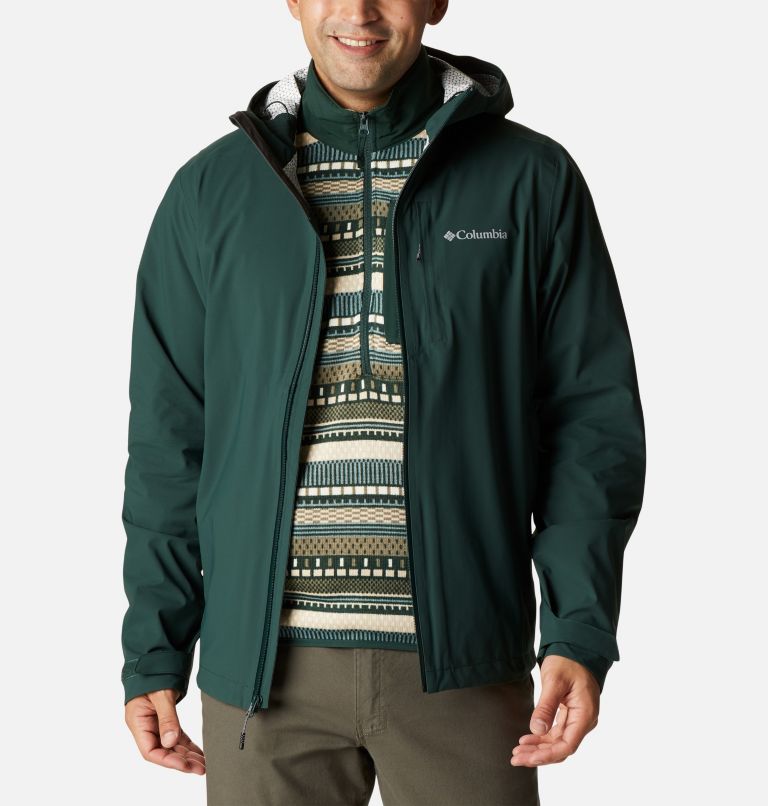 Thumbnail: Men’s Ampli-Dry Waterproof Shell Walking Jacket, Color: Spruce, image 9