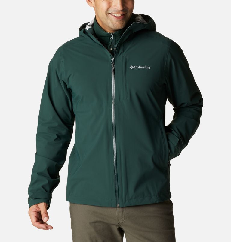 Thumbnail: Men’s Ampli-Dry Waterproof Shell Walking Jacket, Color: Spruce, image 1