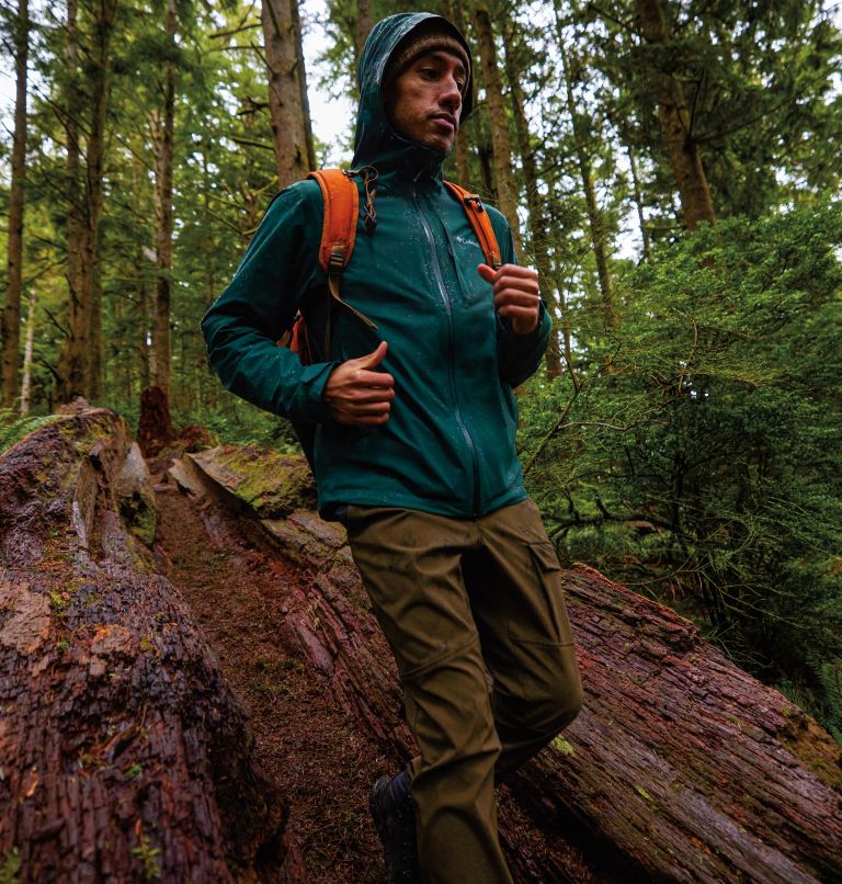 Thumbnail: Veste de randonnée Imperméable Ampli-Dry Homme, Color: Spruce, image 13