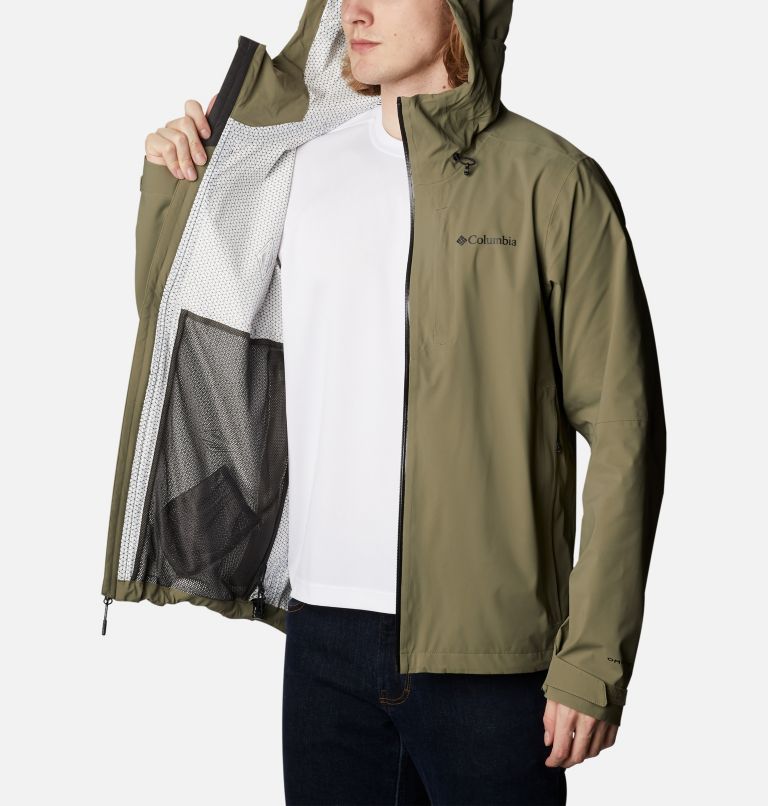 Men’s Ampli-Dry Waterproof Shell Jacket, Color: Stone Green, image 5