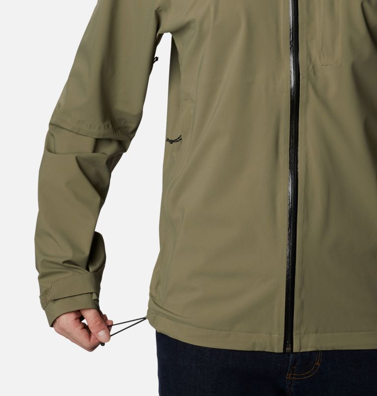 Thumbnail: Men’s Ampli-Dry Waterproof Shell Walking Jacket, Color: Stone Green, image 7