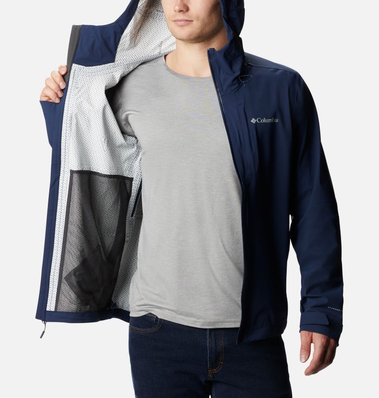 Thumbnail: Chaqueta shell impermeable Ampli-Dry para hombre, Color: Collegiate Navy, image 5