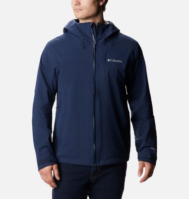 Veste de Pluie Homme Coupe-Vent Vêtements imperméables Veste Plein air  d'extérieur Camouflage Automne Hiver（Bleu）