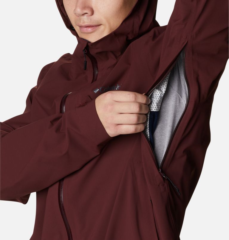 Men’s Ampli-Dry Waterproof Shell Walking Jacket, Color: Elderberry, image 7