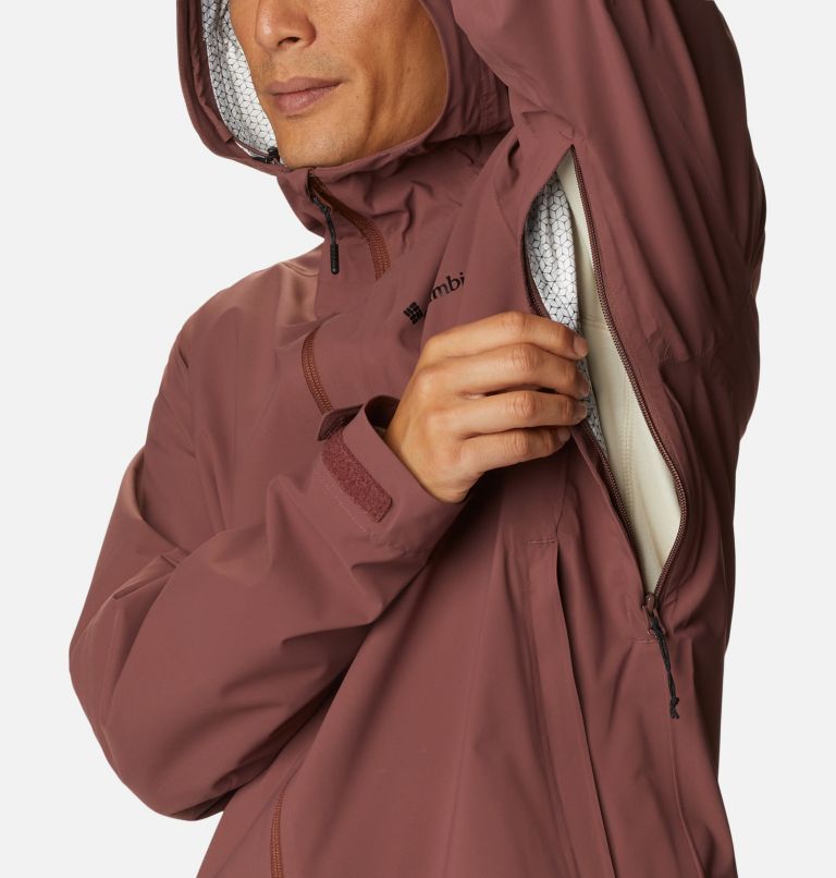 Thumbnail: Men’s Ampli-Dry Waterproof Shell Walking Jacket, Color: Light Raisin, image 6