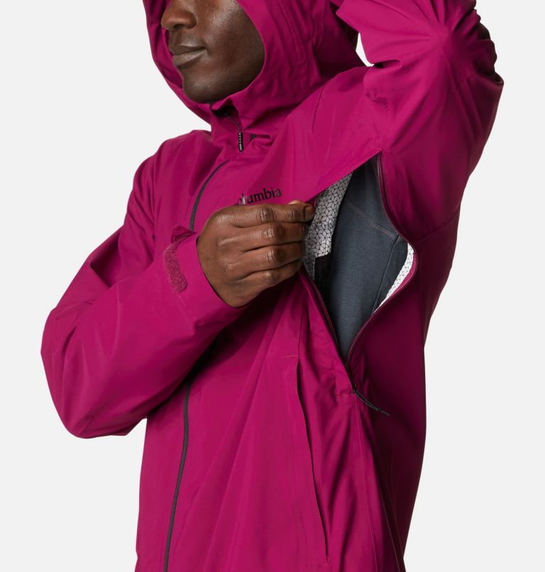 Thumbnail: Ampli-Dry Waterproof Shell Jacket für Männer, Color: Red Onion, Black, image 7