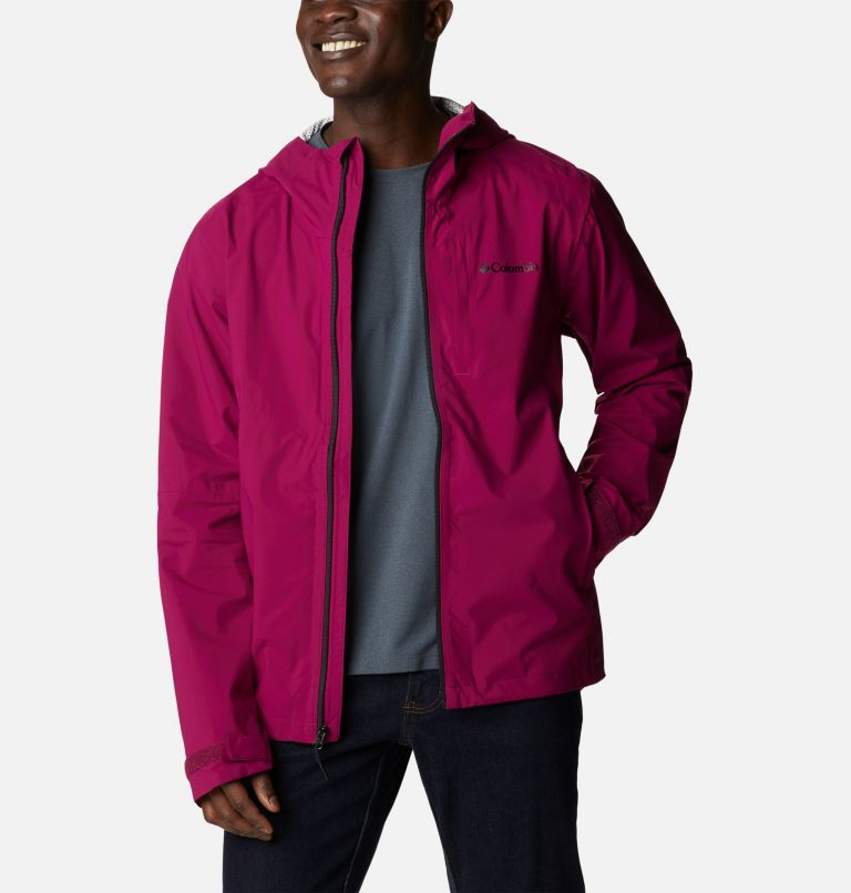 Men’s Ampli-Dry Waterproof Shell Jacket, Color: Red Onion, Black, image 9