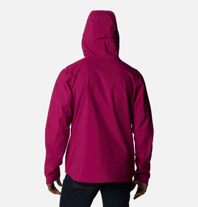 Men’s Ampli-Dry Waterproof Shell Jacket, Color: Red Onion, Black, image 2
