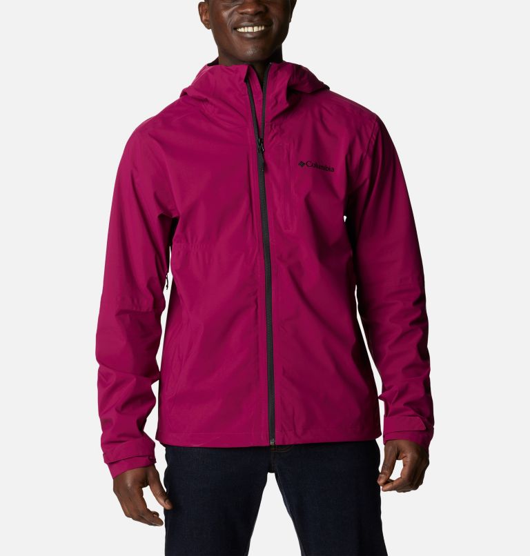 Men’s Ampli-Dry Waterproof Shell Jacket, Color: Red Onion, Black, image 1