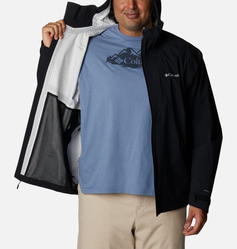 Thumbnail: Manteau imperméable Omni-Tech Ampli-Dry pour homme - Tailles fortes, Color: Black, image 5