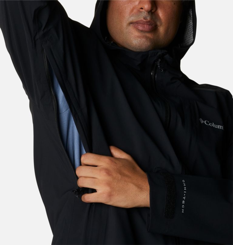 Thumbnail: Men's Omni-Tech Ampli-Dry Shell Jacket - Big, Color: Black, image 7