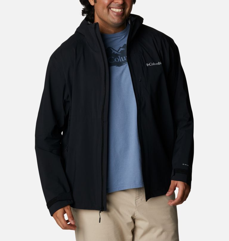 Thumbnail: Men's Omni-Tech Ampli-Dry Rain Shell Jacket - Big, Color: Black, image 9