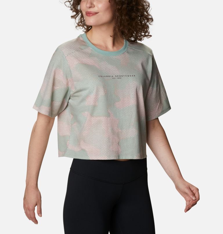 Thumbnail: T-shirt Boxy Park Femme, Color: Aqua Tone Spotted Camo, image 5