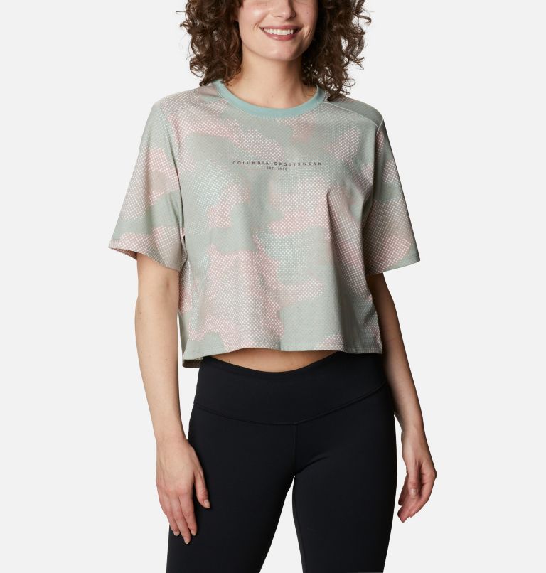 T-shirt Boxy Park Femme, Color: Aqua Tone Spotted Camo, image 1