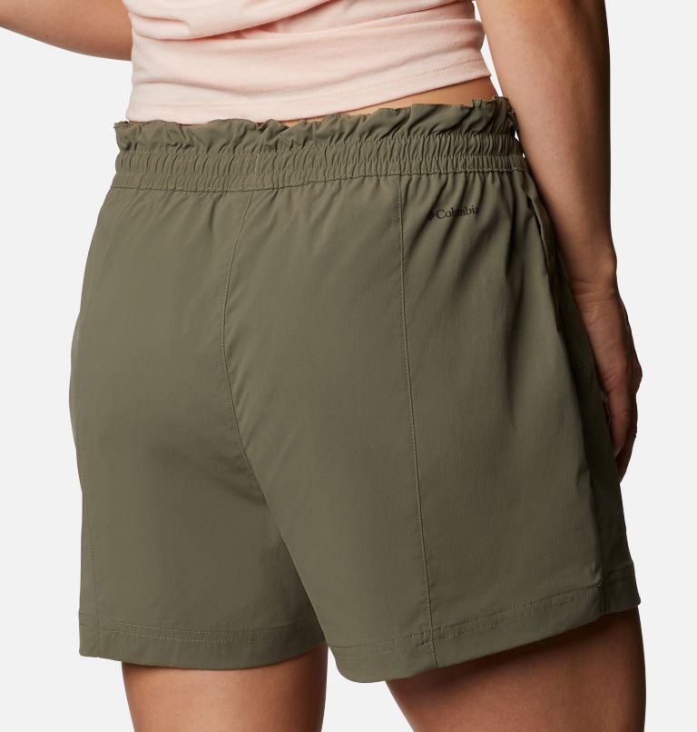 Women's Uptown Crest Shorts, Color: Stone Green, image 5