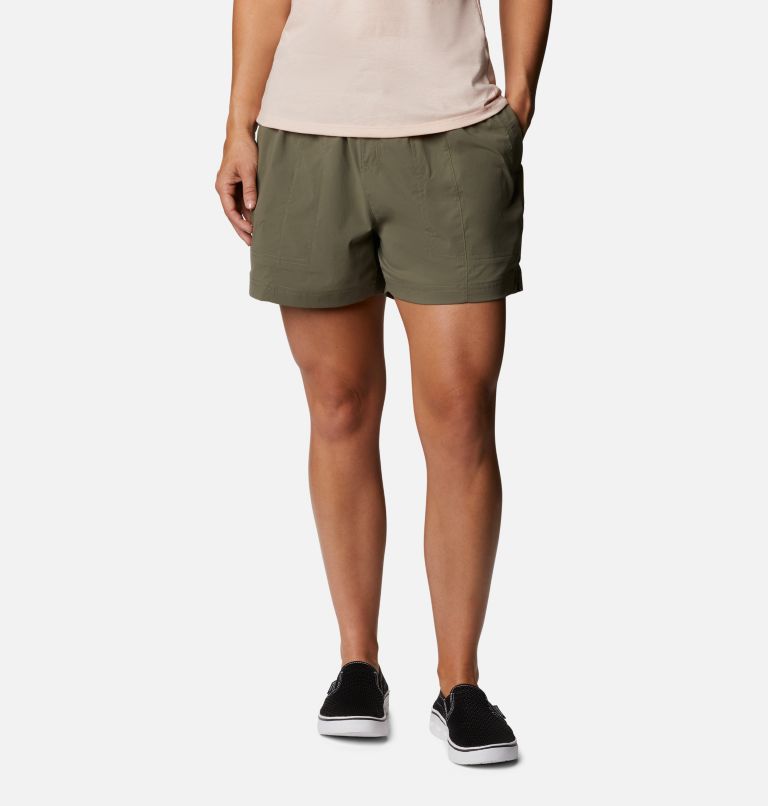 Women's Uptown Crest Shorts, Color: Stone Green, image 1