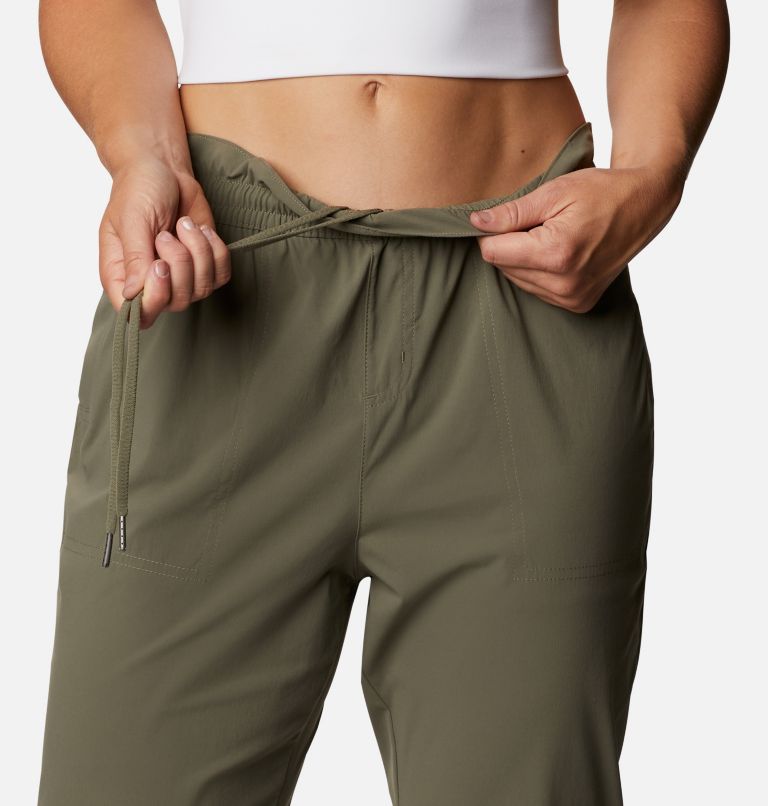 Women's Uptown Crest Joggers, Color: Stone Green, image 4