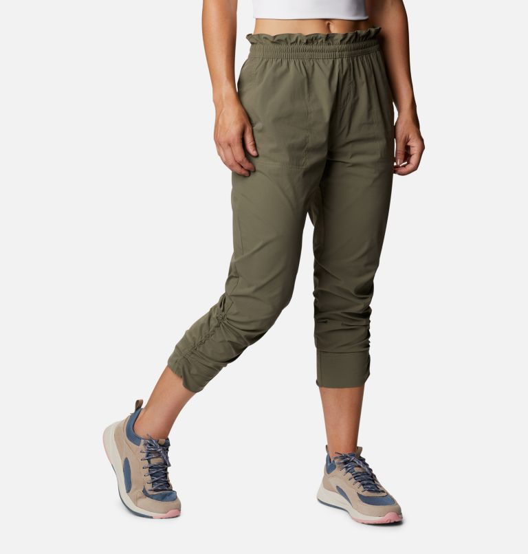 Women's Uptown Crest Joggers, Color: Stone Green, image 6
