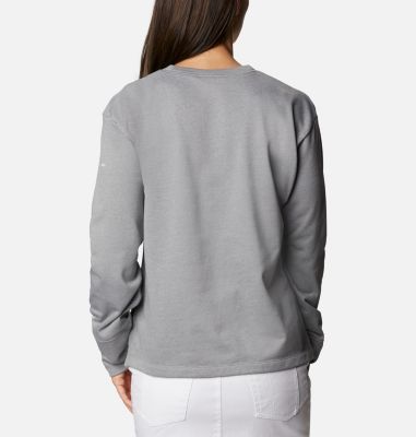 Sweat-shirt &Eacute;ponge Logo&trade; Femme Columbia Logo&trade; French Terry Crew | 036 | S, Monument Heather, Gem Graphic, back