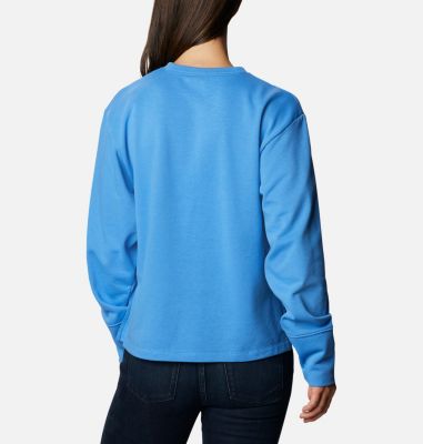 Sweat-shirt &Eacute;ponge Logo&trade; Femme Columbia Logo&trade; French Terry Crew | 036 | S, Harbor Blue, Gem Graphic, back