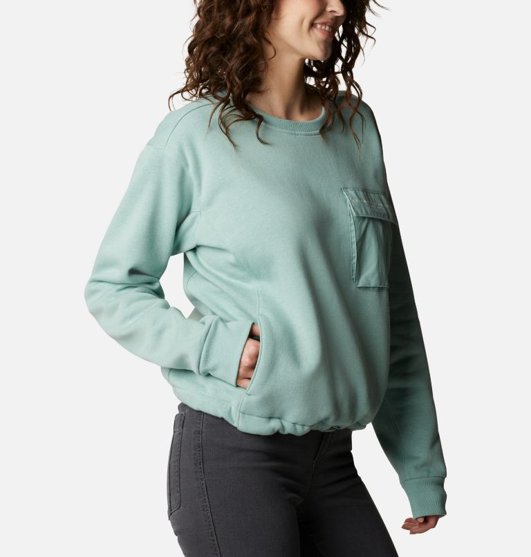 Women's Lodge III Crew Sweatshirt, Color: Aqua Tone, image 5