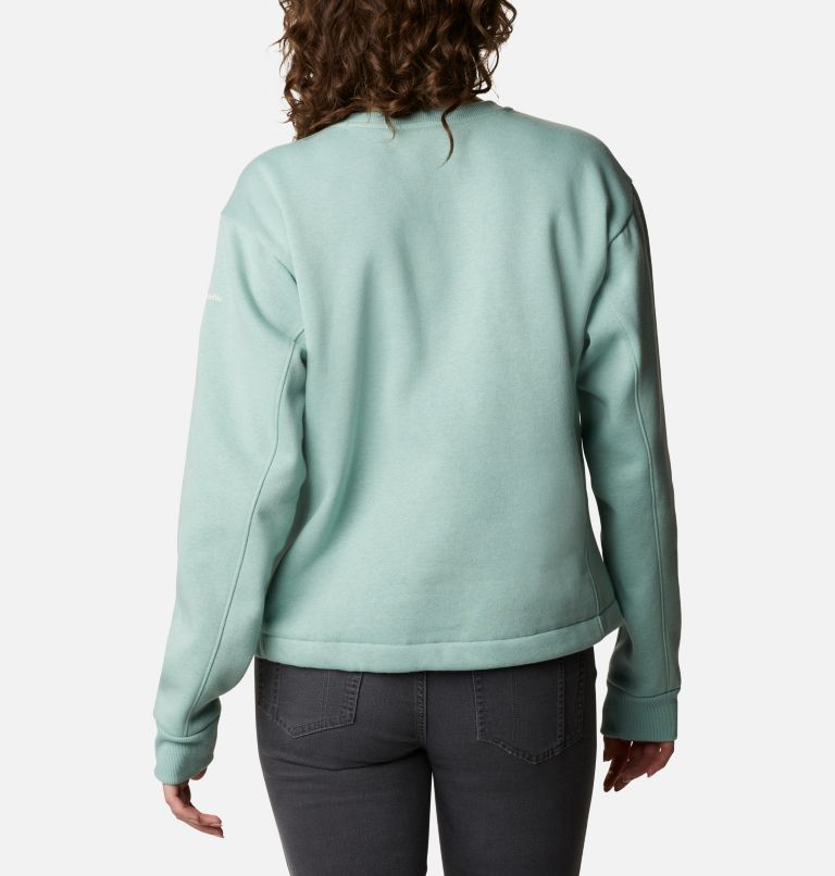 Women's Lodge III Crew Sweatshirt, Color: Aqua Tone, image 2