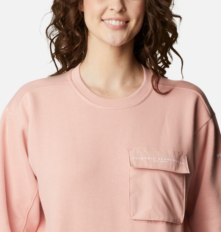 Thumbnail: Women's Lodge III Crew Sweatshirt, Color: Faux Pink, image 5