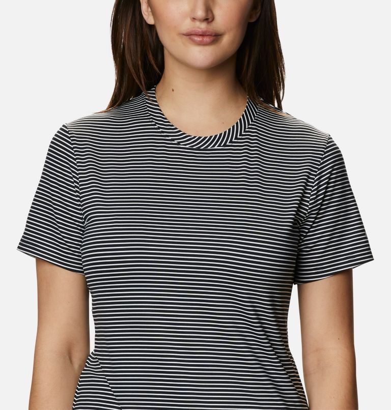 Women's Firwood Camp II Technical T-Shirt, Color: Black, White Stripe, image 4