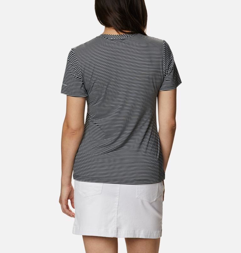 Thumbnail: Women's Firwood Camp II Technical T-Shirt, Color: Black, White Stripe, image 2