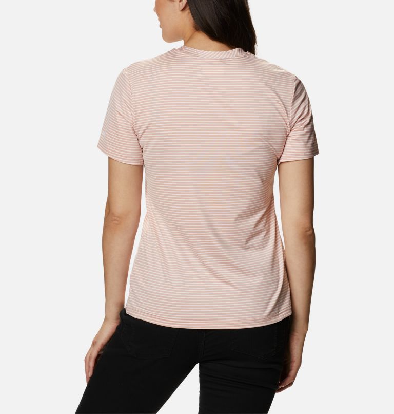 Thumbnail: Women's Firwood Camp II Technical T-Shirt, Color: Faux Pink, White Stripe, image 2