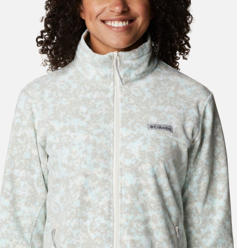 Women's Ali Peak Full Zip Fleece, Color: Chalk Dotty Disguise, image 4