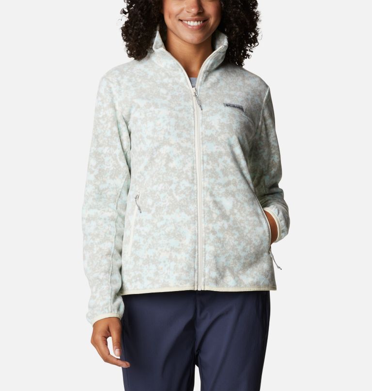 Women's Ali Peak Full Zip Fleece, Color: Chalk Dotty Disguise, image 1