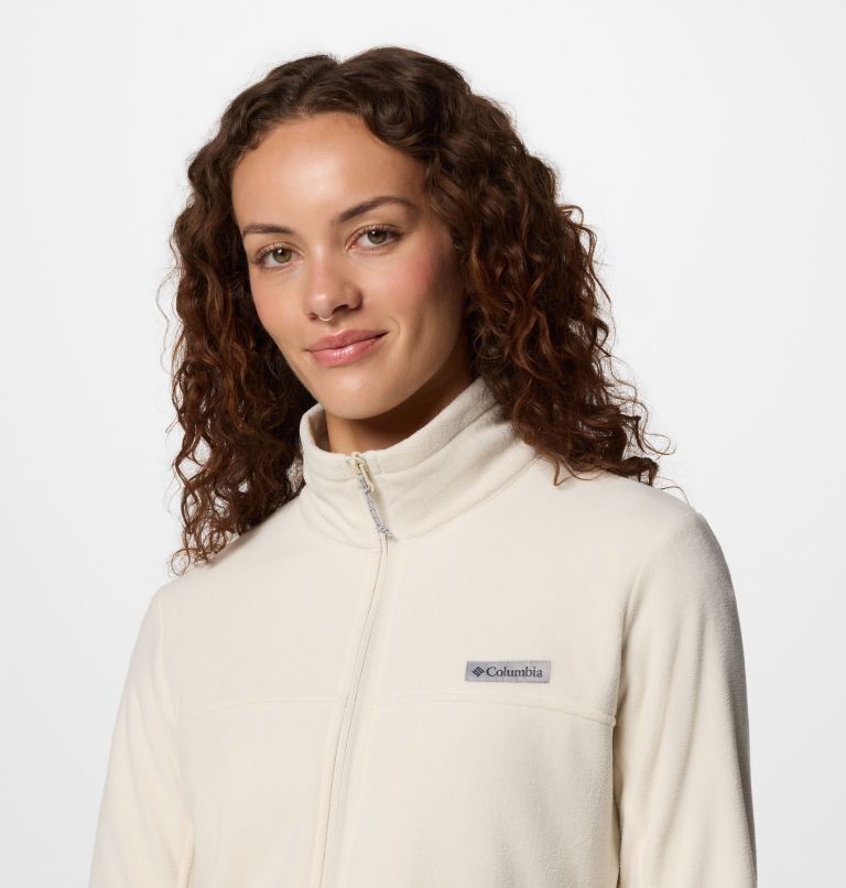 Women's Ali Peak Full Zip Fleece, Color: Chalk, image 4