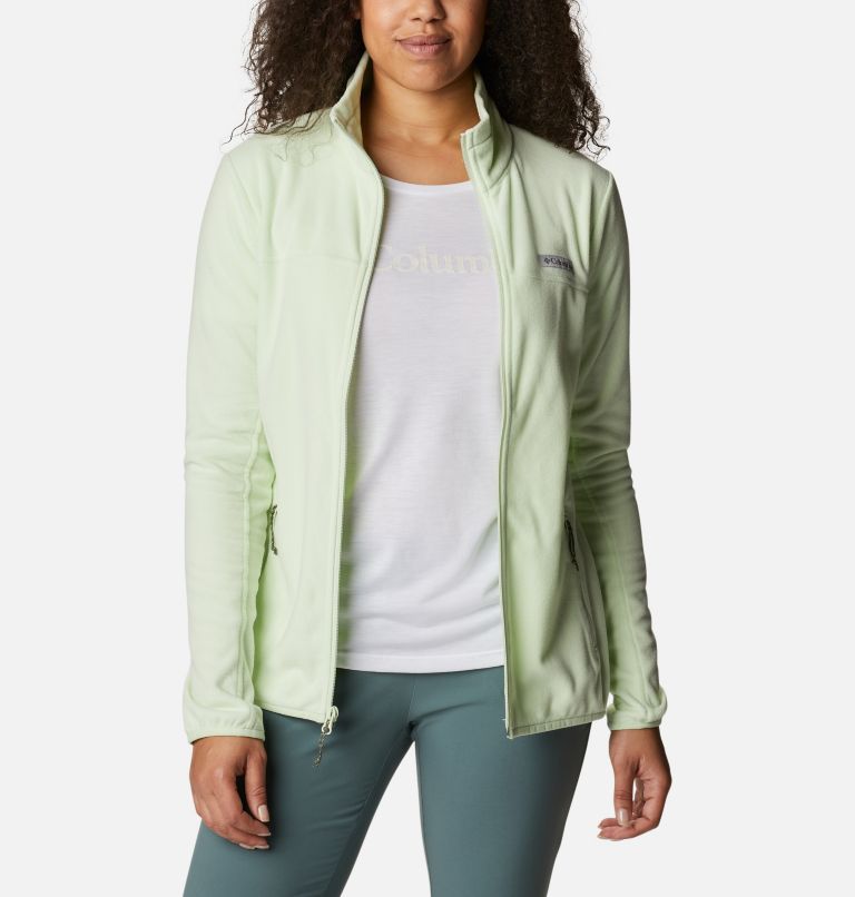 Women's Ali Peak Full Zip Fleece, Color: Light Lime, image 1
