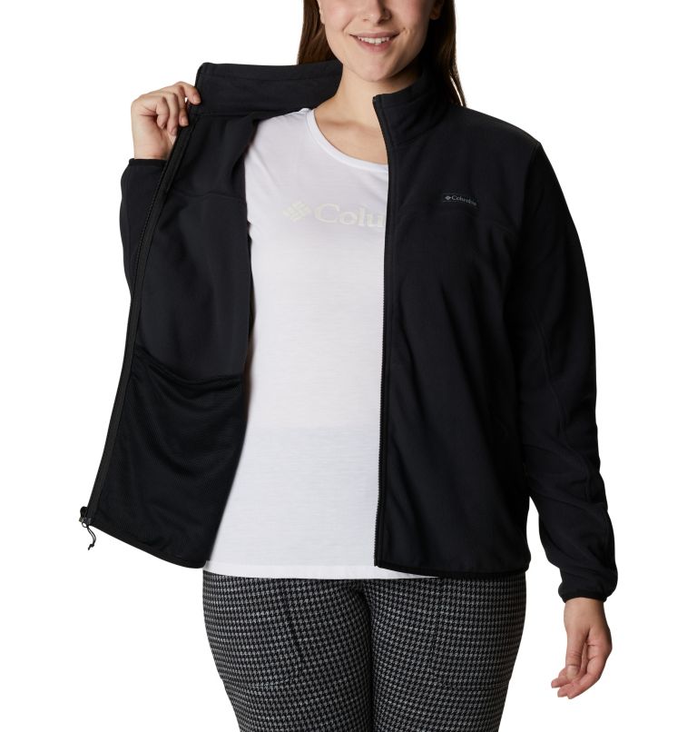 Thumbnail: Women's Ali Peak Full Zip Fleece Jacket - Plus Size, Color: Black, image 5