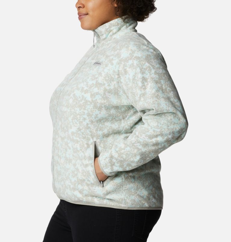 Women's Ali Peak Full Zip Fleece Jacket - Plus Size, Color: Chalk Dotty Disguise, image 3