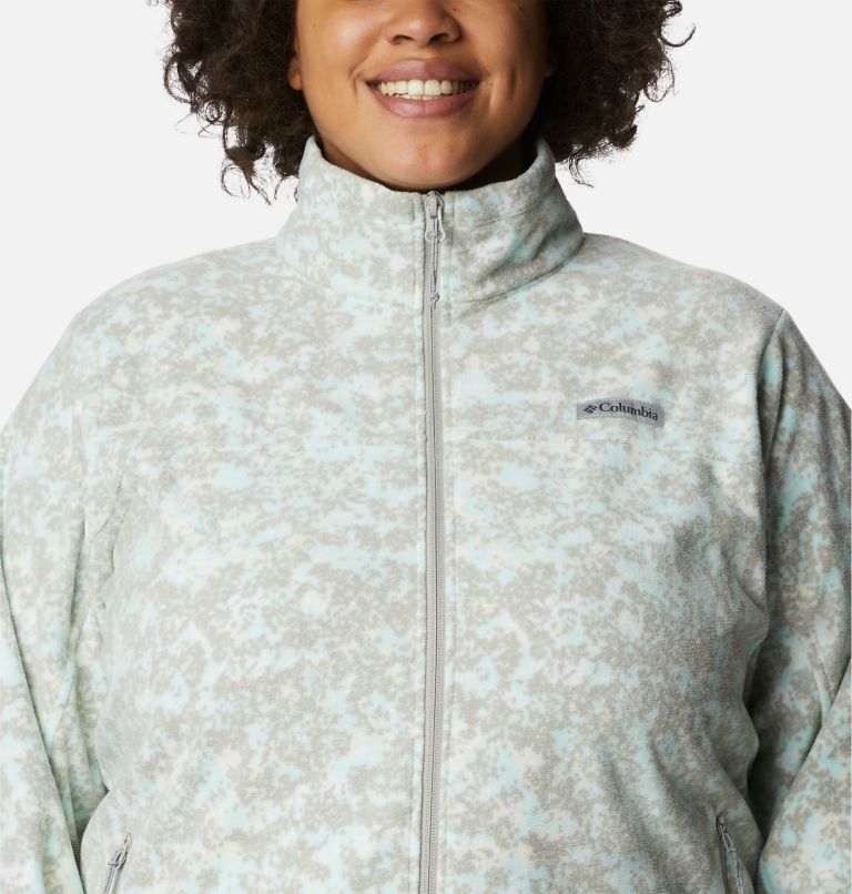 Women's Ali Peak Full Zip Fleece Jacket - Plus Size, Color: Chalk Dotty Disguise, image 4
