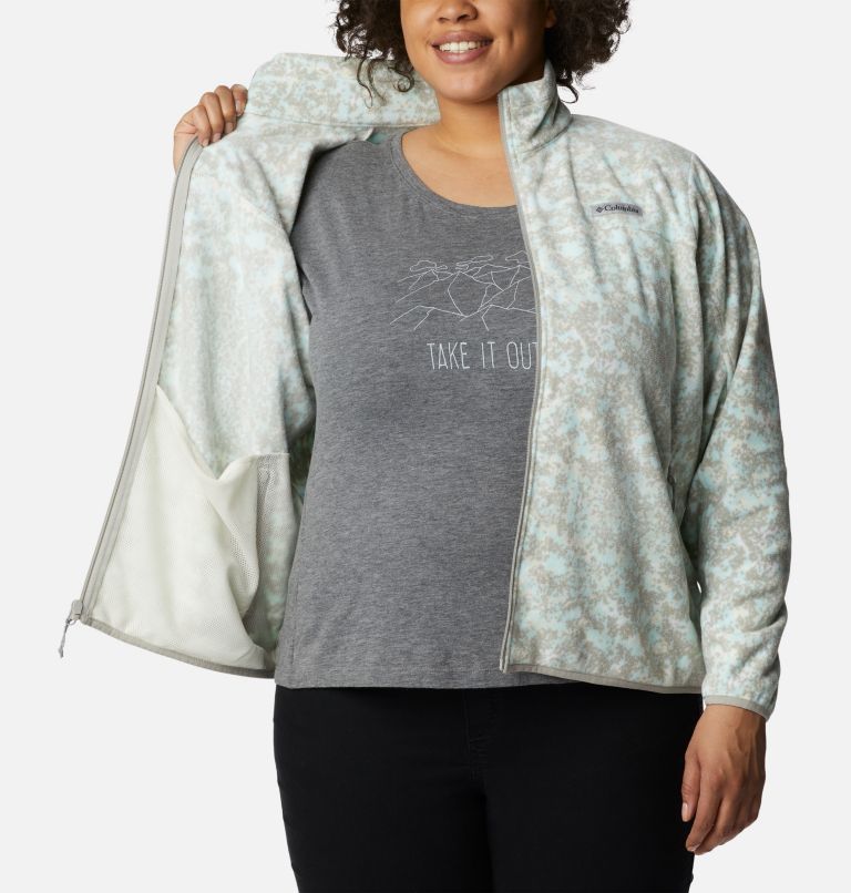 Women's Ali Peak Full Zip Fleece Jacket - Plus Size, Color: Chalk Dotty Disguise, image 5